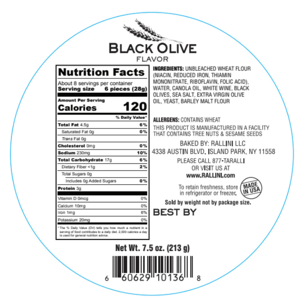 Black Olive Rallini 7.5oz Bag - Image 2