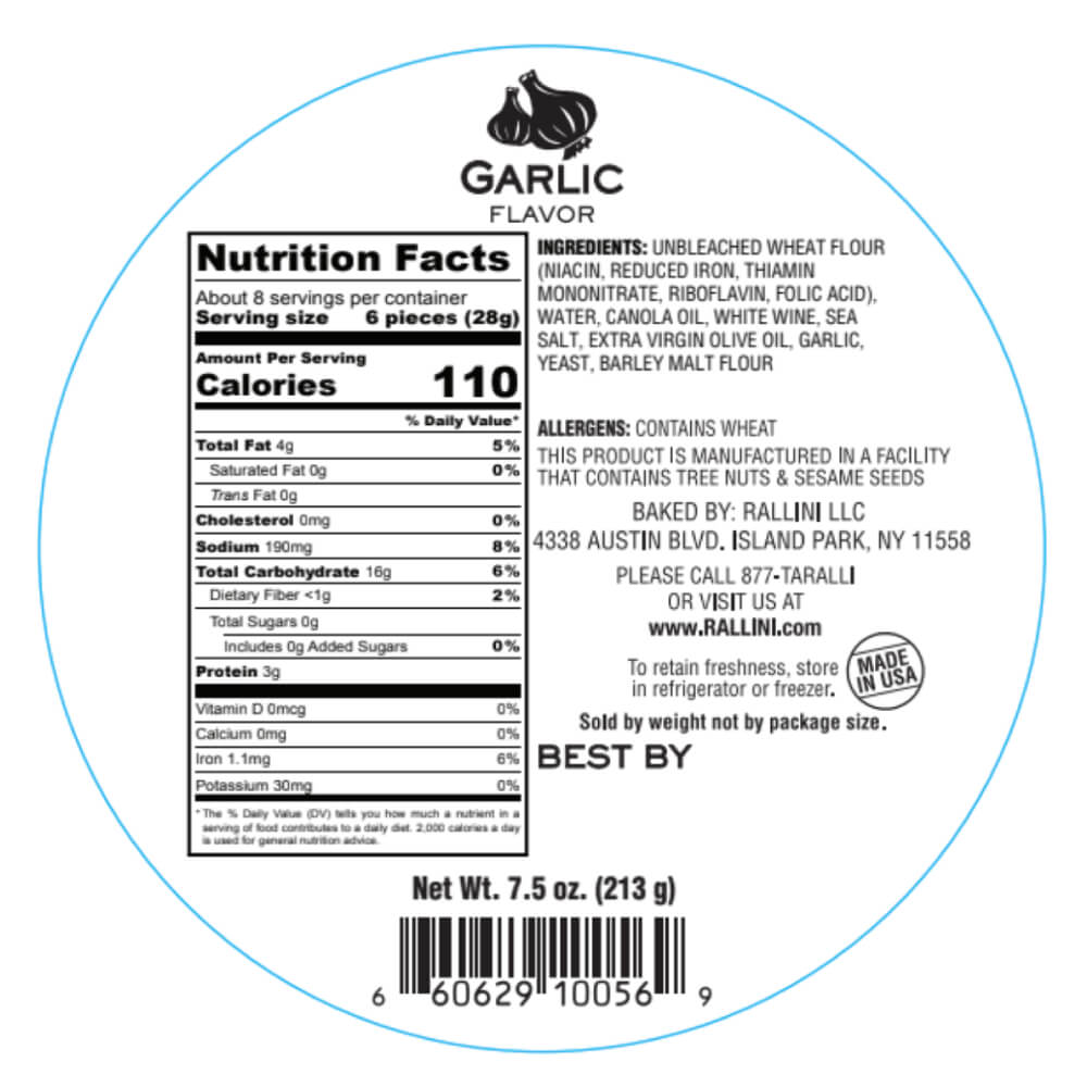 Garlic Rallini 7.5oz Bag - Image 2