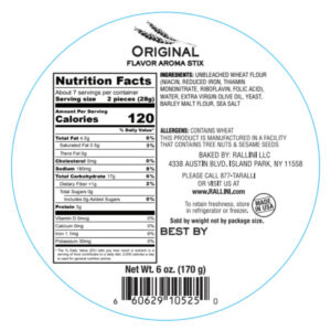 original stix nutrition facts