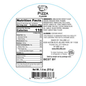 pizza taralli nutrition facts