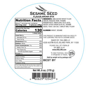 sesame stix nutrition facts